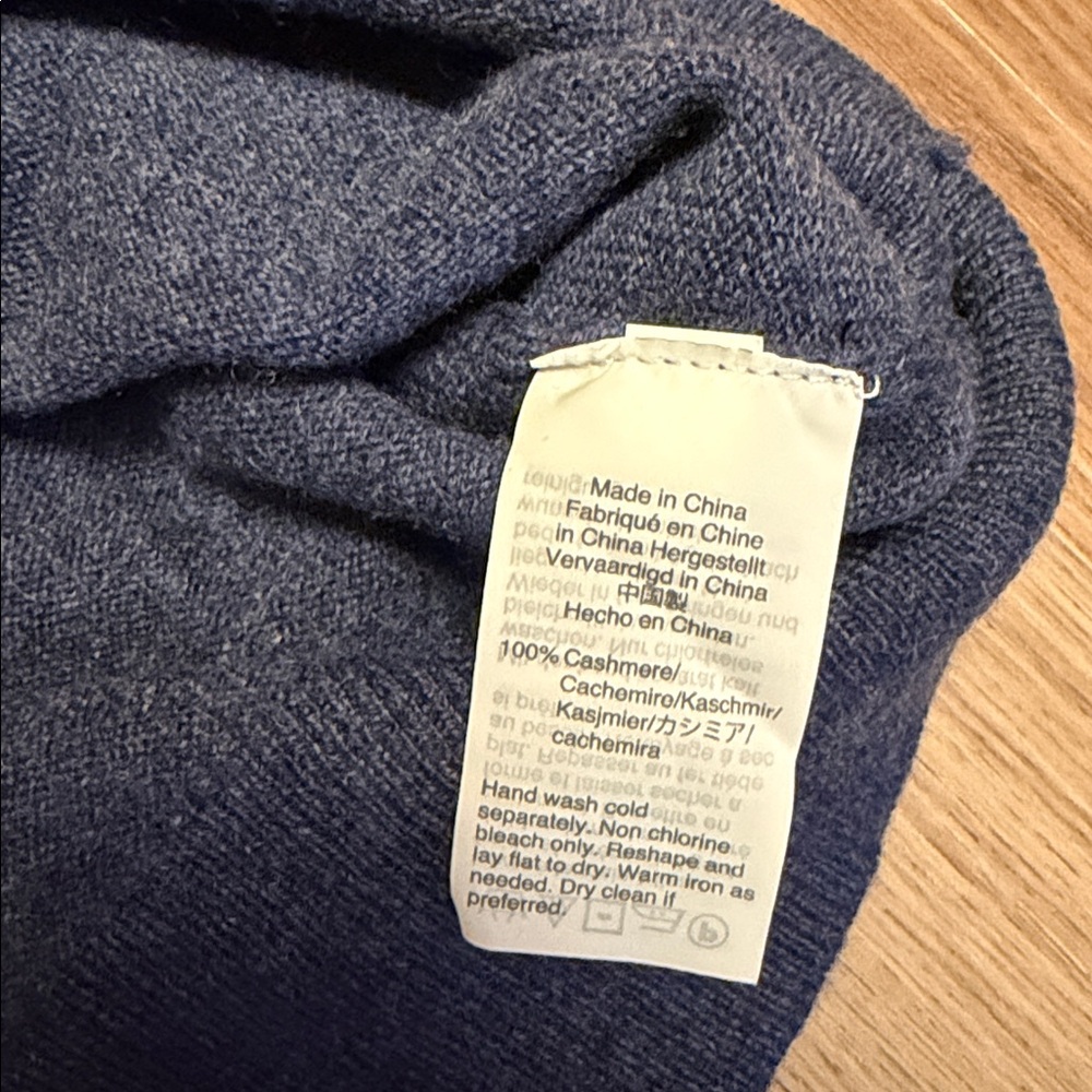 New Men’s J Crew Cashmere Blue Hoodie - Picture 7 of 8